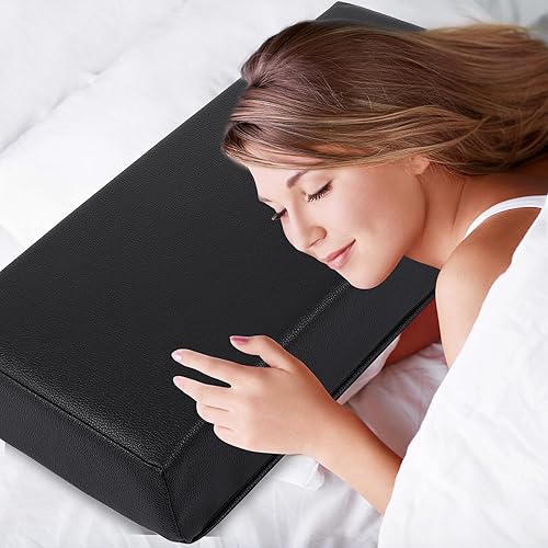 Miniatura 9 de HEALLILY Cojín de masaje para mesas de masaje, cojín cuadrado de cuero, cojín de almohada para salón de belleza, SPA, cojín para reposacabezas color