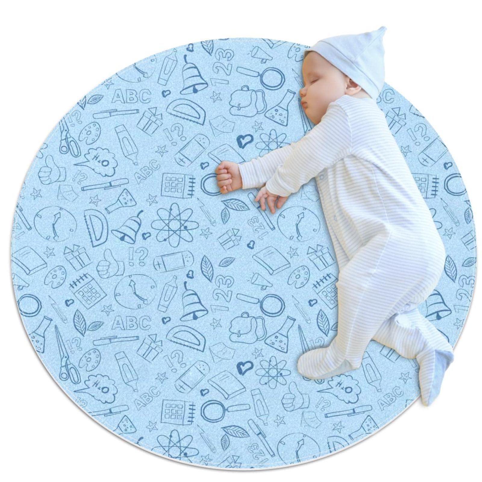 Tapis de salle de bain antidérapant avec motifs scolaires éducatifs