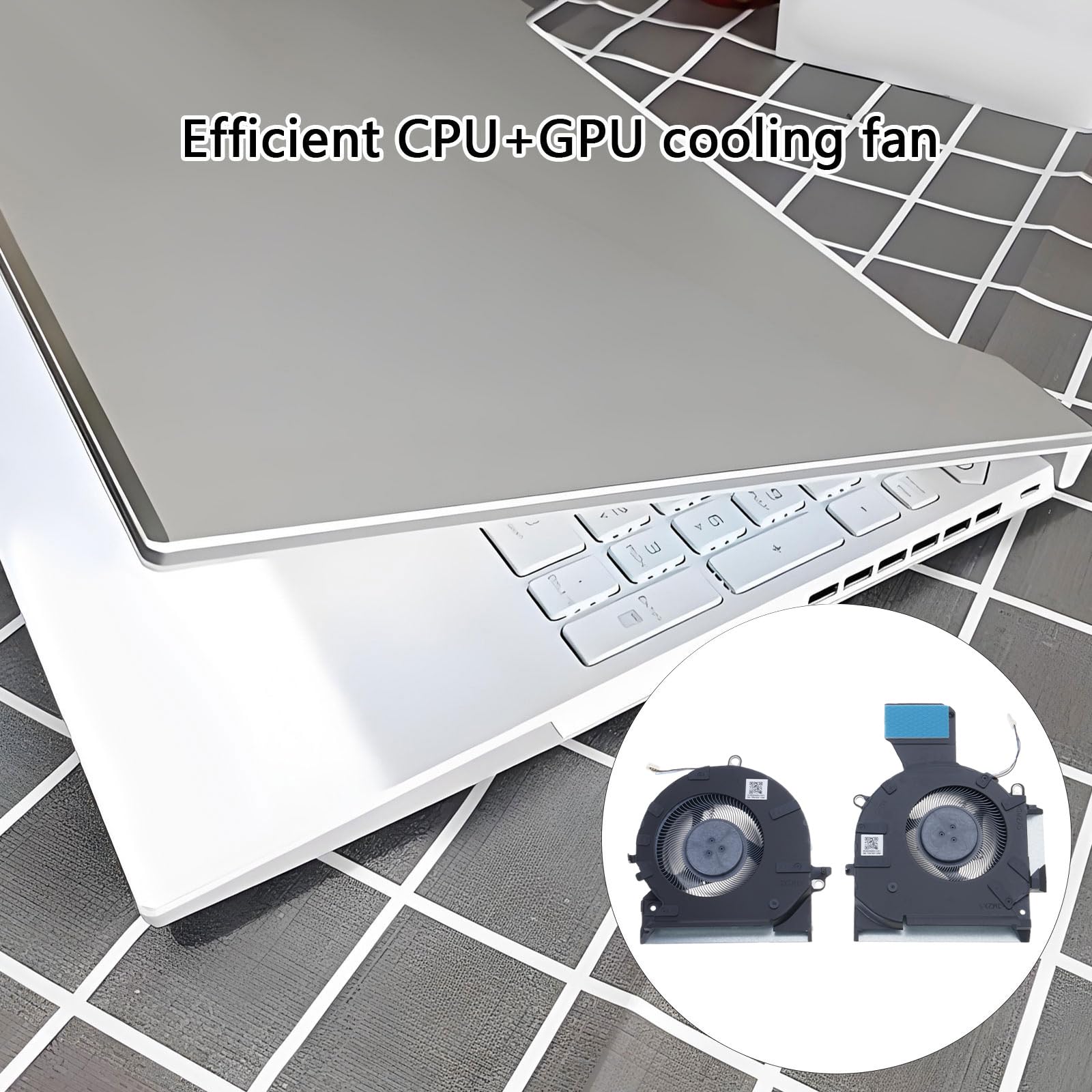 Reemplazo de CPU GPU Ventilador de refrigeración disipadores de Calor portátil Tarjeta gráfica Ventilador de refrigeración para OMEN 16-B 16-C M75487-001 M75488-001 reemplazo