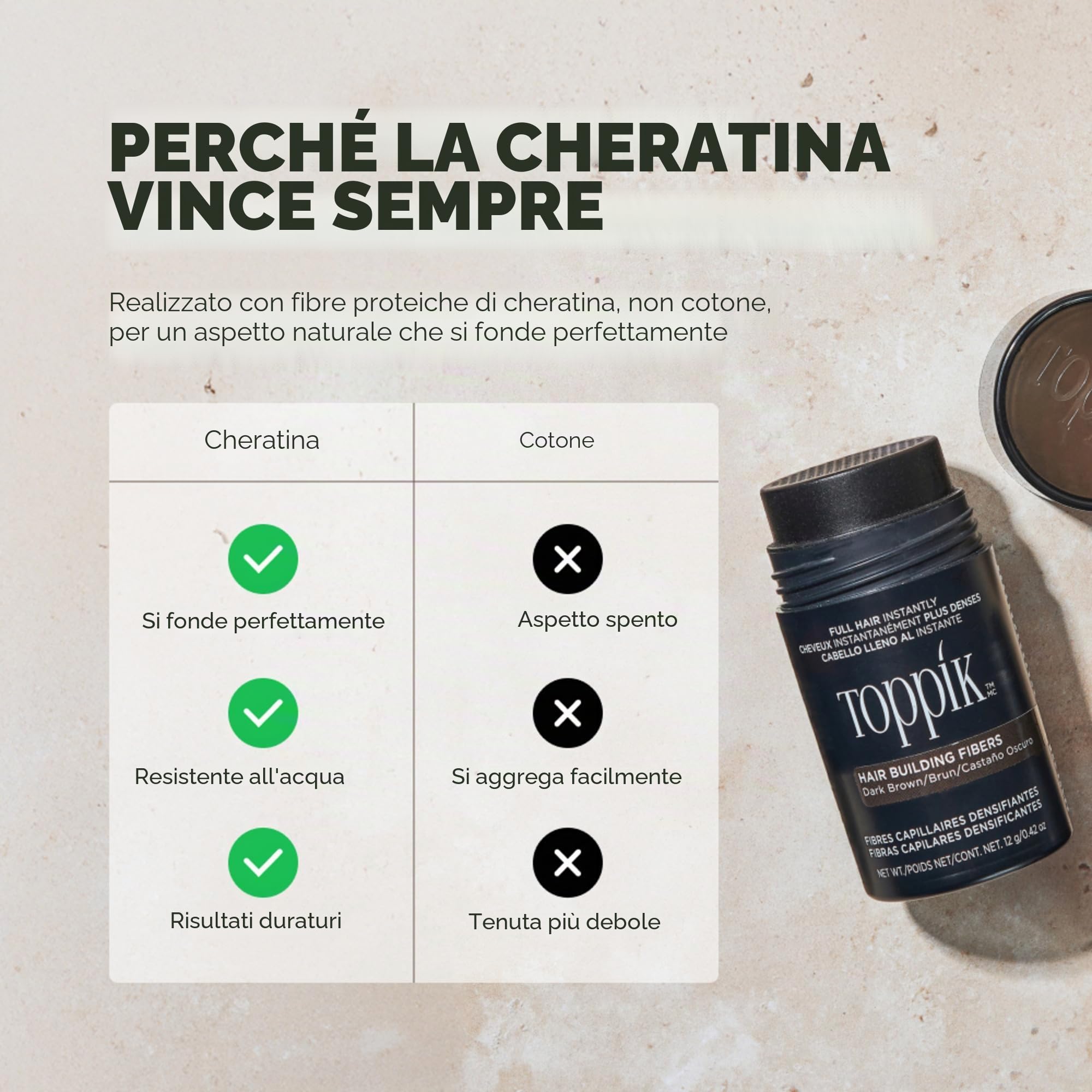 Toppik Fibre di cheratina per la costruzione dei capelli, Castano Chiaro (Light brown), 28 g