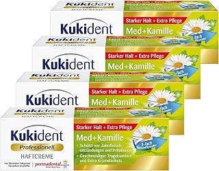 Kukident Professionell Haftcreme Med+Kamille, 4x40g