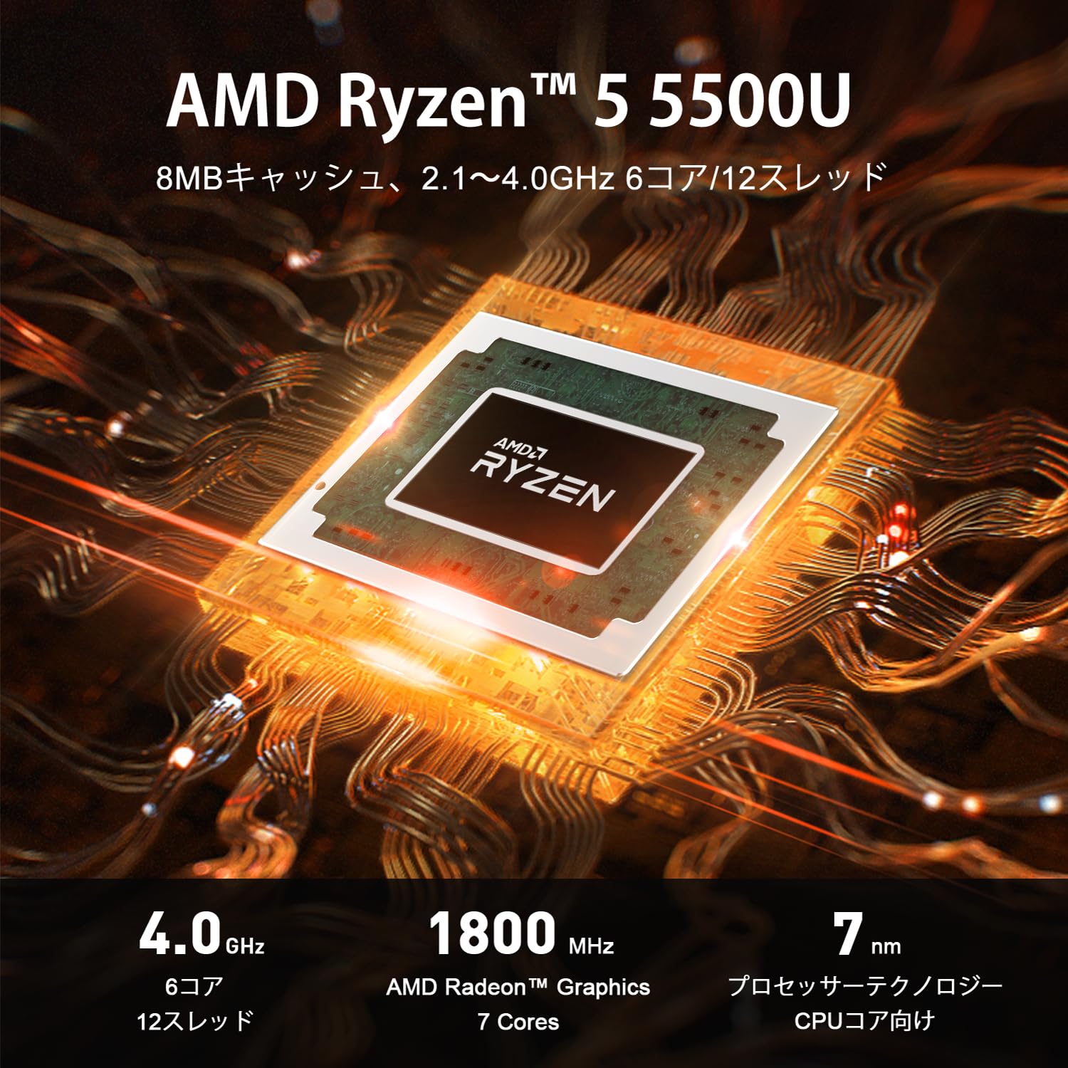 Amazon.co.jp: Beelink Ryzen 7 5800H Mini PC, Up to 4.4 GHz
