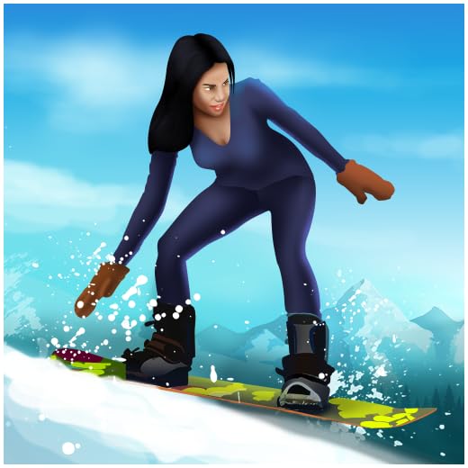 Snowboard Winter Downhill Mountain Sport : The cold snow race - Free Edition