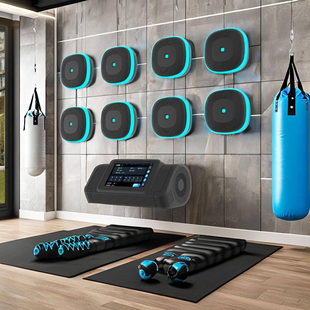 Split Music Boxing Machine, punzonatrice elettrica da parete, con host funzionale e 6 bersagli divisi, 10 modalità di gioco, per allenamento professionale e intrattenimento