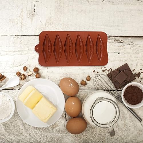 Miniatura 2 de Moldes de silicona para paletas de chocolate, 2 unidades, moldes de chocolate con formas elegantes, moldes antiadherentes para dulces, moldes de