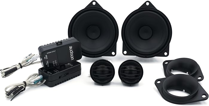 Audison AP BMW K4M KIT Prima Series 4 inch 100mm 2-Way Component Speaker Set TW + MID + Acc SmallBasket