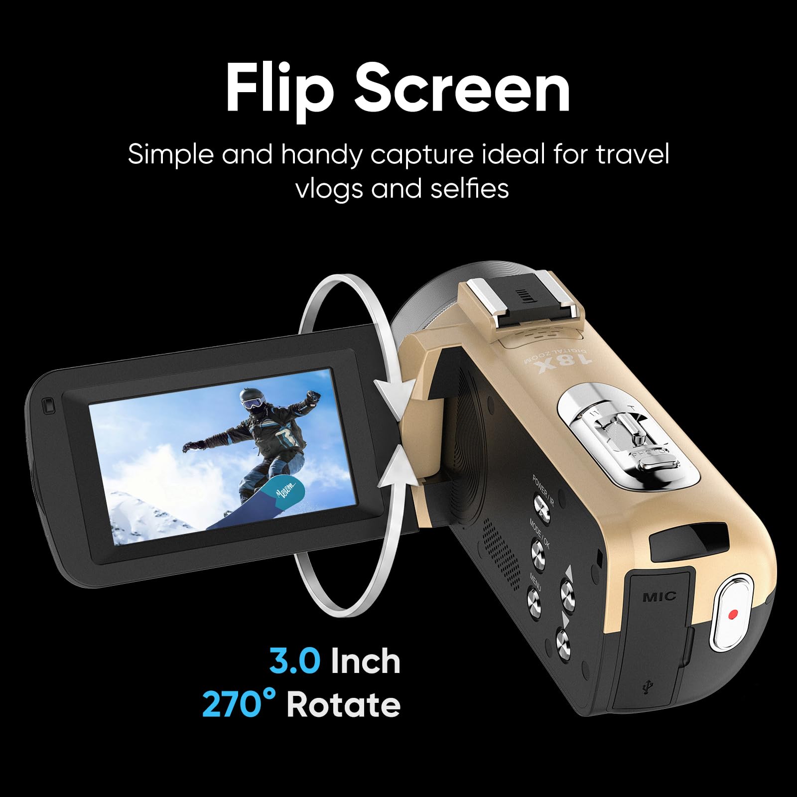 Amazon.com : ORDRO Full HD 1080P 30FPS Video Camera Camcorder