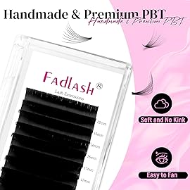 FADLASH Eyelash Extensions D Curl 0.07 15-20mm Mixed Tray Easy Fan Lash Extensions Volume Lashes 2D-10D Self Fanning Lash Extensions (0.07-D, 15-20mm Mix)
