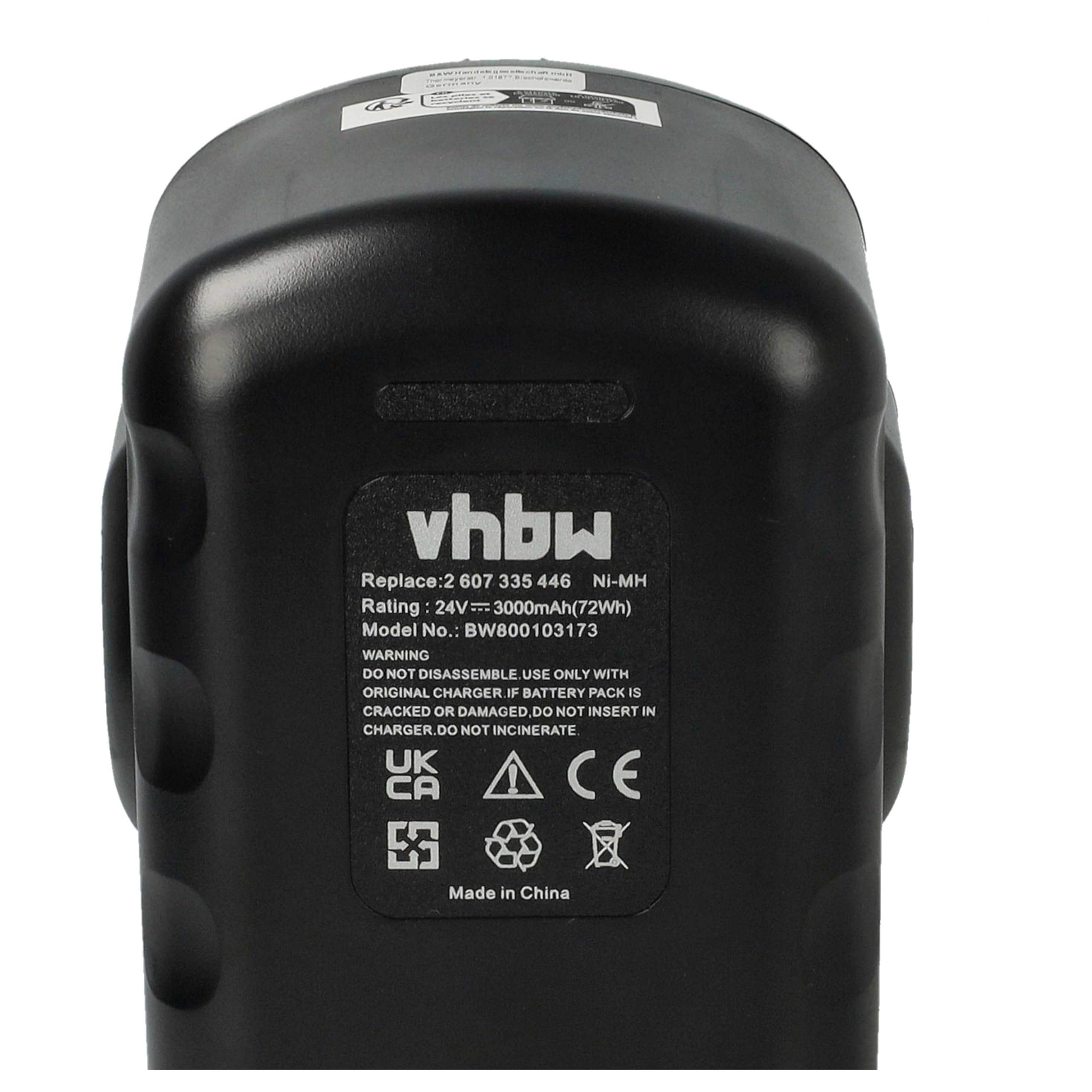 Batería Recargable Vhbw 24V 3000mAh NiMH - Compatible Con Herramientas Bosch