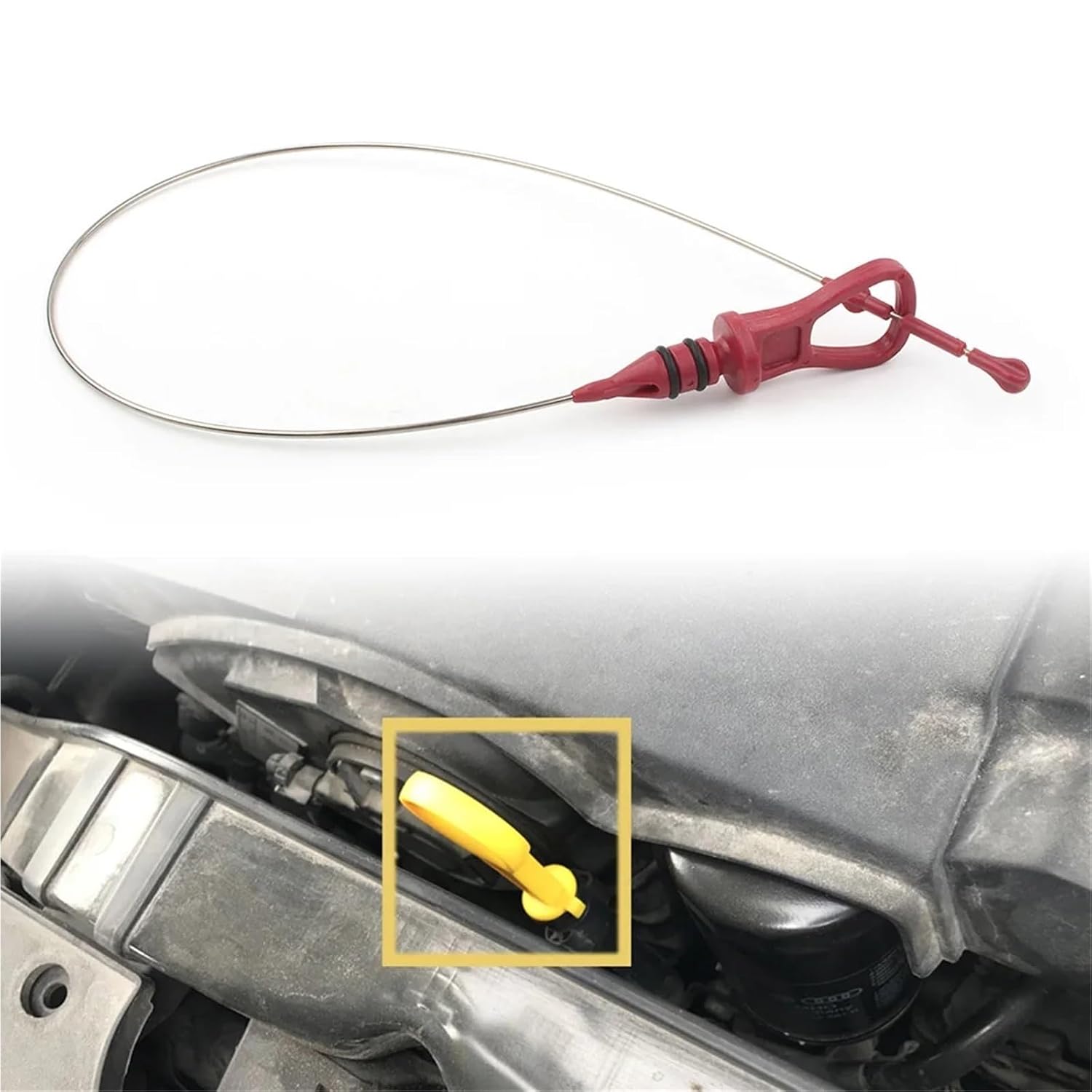 Car Oil Dipstick Compatible with 318Ci for 316ti 1998 1999 2000 2001 2002 2003 2004 2005 Engine Oil Level Dipstick Measuring Tool OEM 11437505490