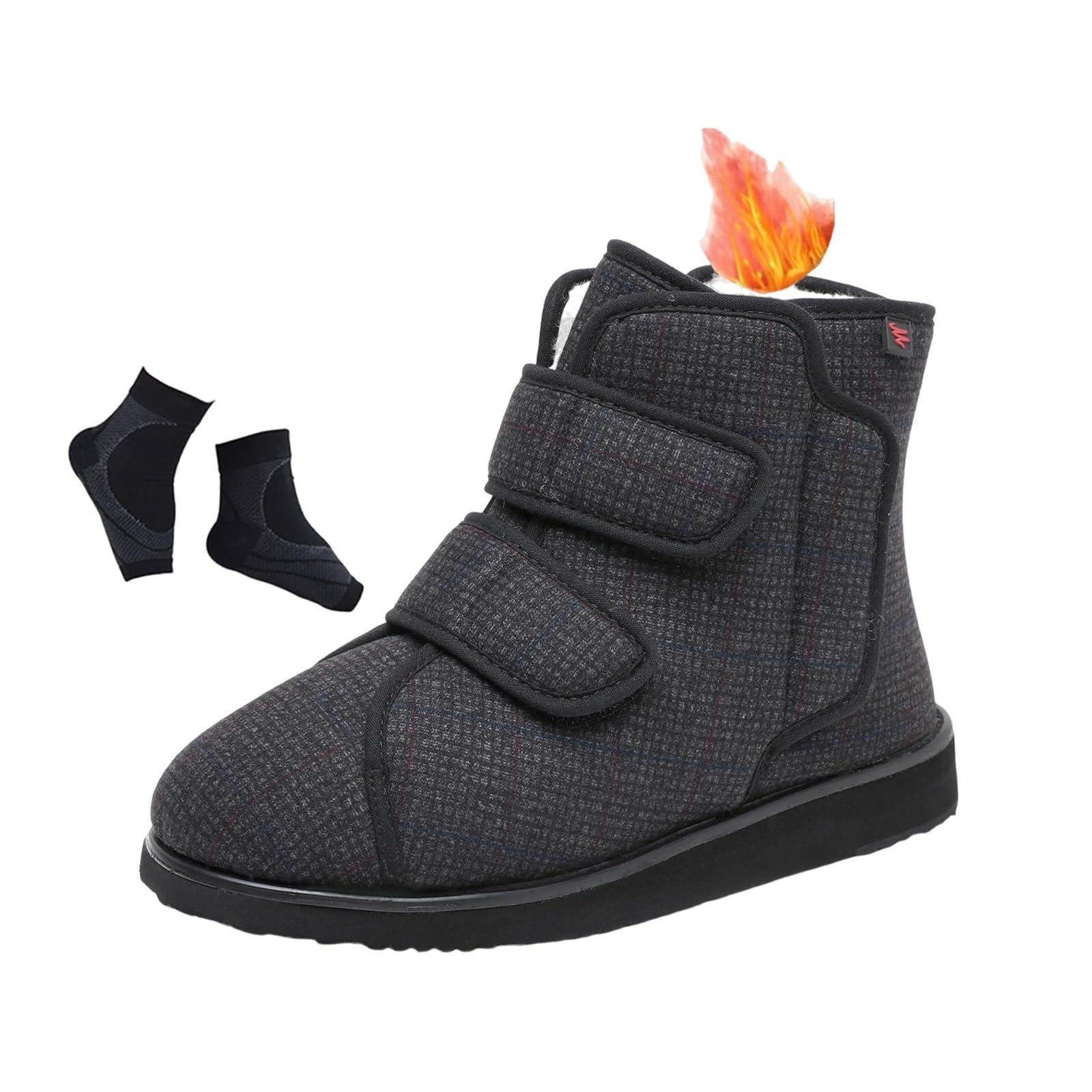 Buty Na Obrzęk Cukrzycowy Dla Osób Starszych Outdoorowe, Wygodne Zimowe, Wysokie, Regulowane Buty Na Opuchnięte Stopy Z Artretyzmem Dla Mężczyzn, Trampki Łatwym Opuchniętych Stóp