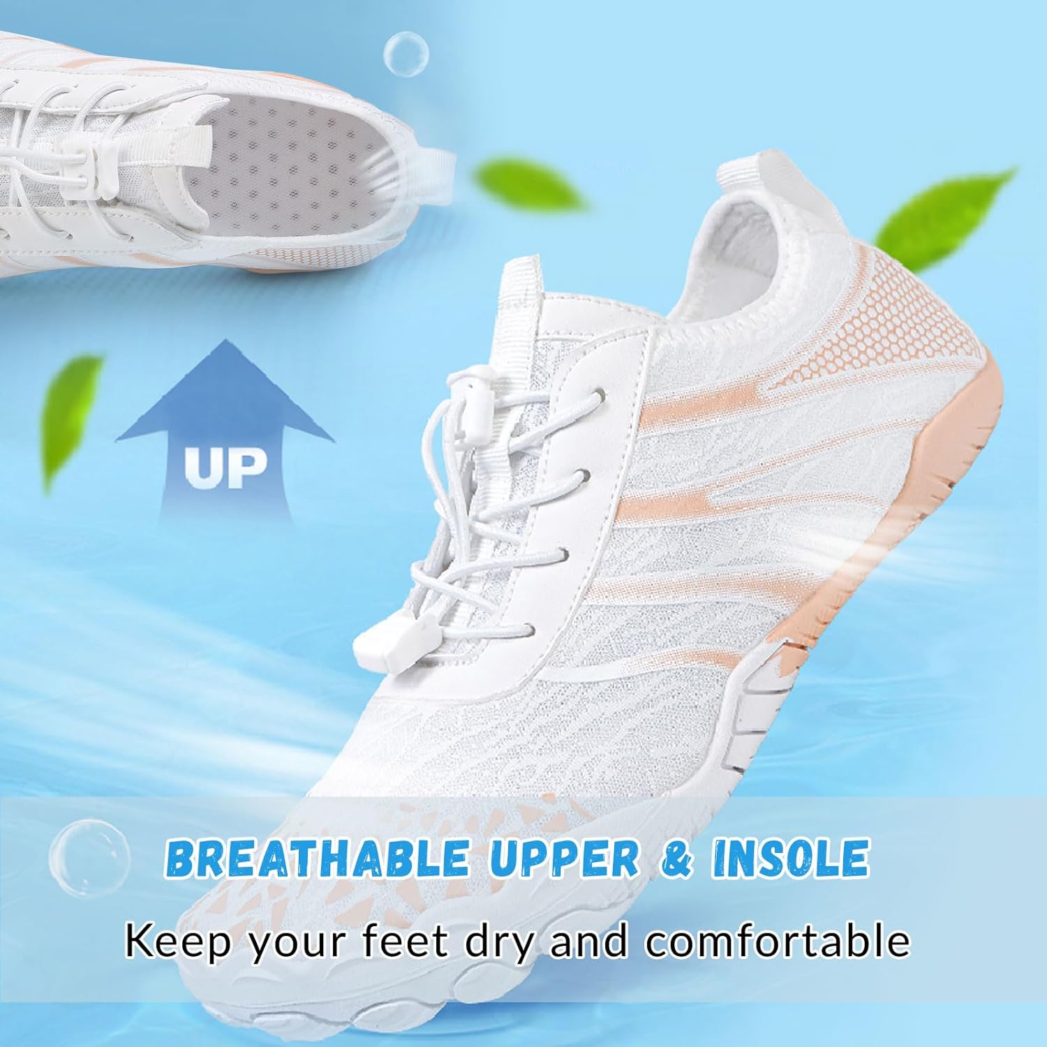 Hike Barefoot Shoes for Womens Mens, Pro Hiking Shoes Comfortable Healthy & Non-Slip Breathable, Wide Toe Box Water Shoe for Walking, Running Athletic Beach Pool Swim