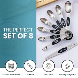 Zulay Kitchen Magnetic Measuring Spoons - Thumbnail 4
