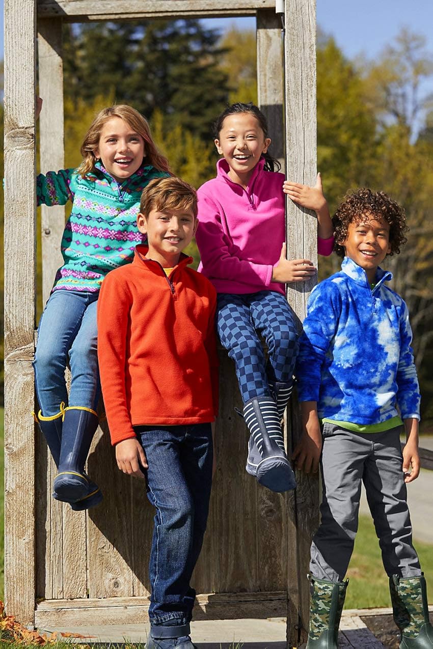 Lands' End Kids Fleece Quarter Zip Clothing, Shoes & Jewelry