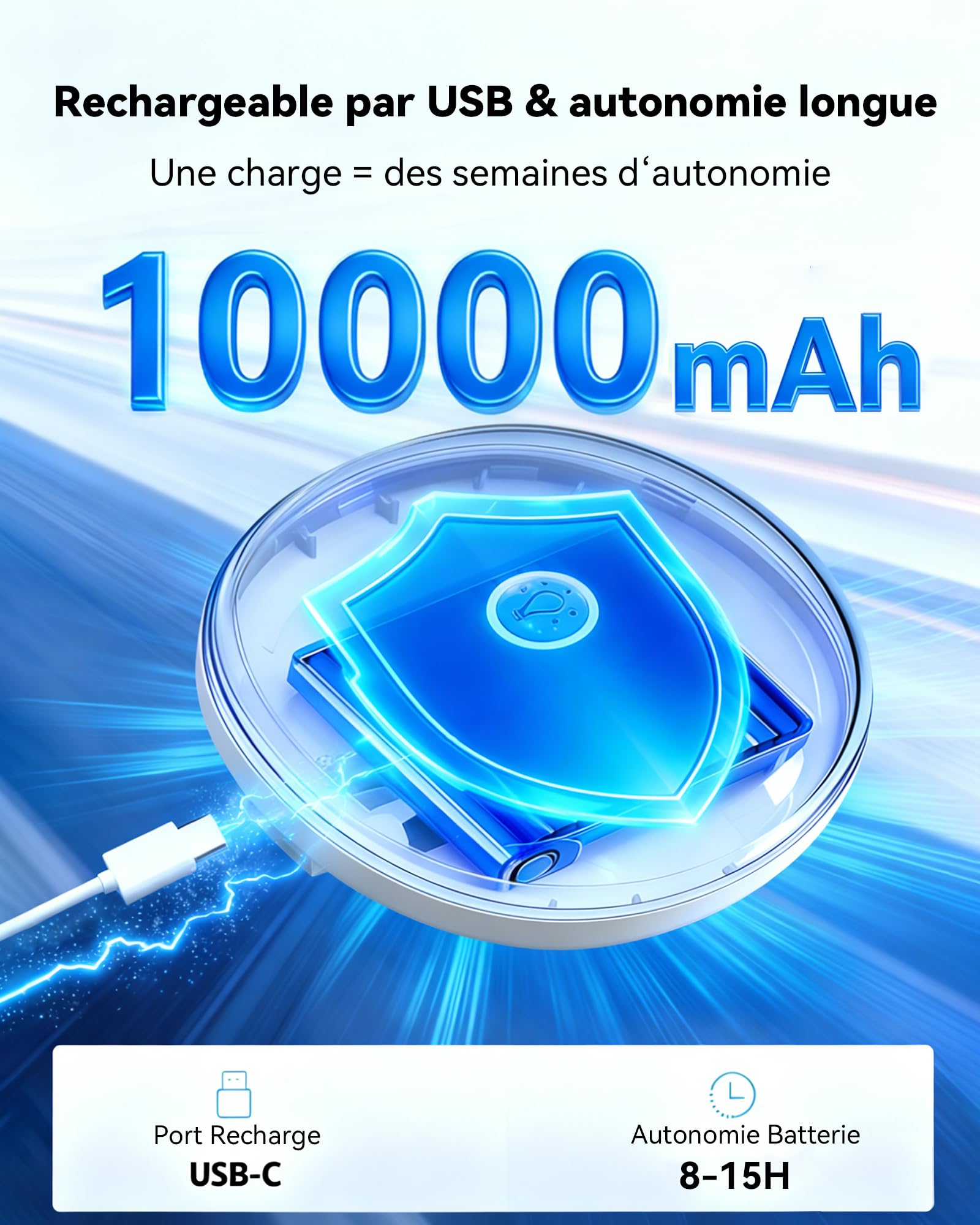 Gotopceed Plafonnier Étanche IP65 Rechargeable pour Douche/Salle Bain - Luminaire d’Ambiance avec 16 Couleurs, Télécommande/Commande, Magnétique Sans Fil sur Plafond/Mur, pour Baignoire, Badezimmer