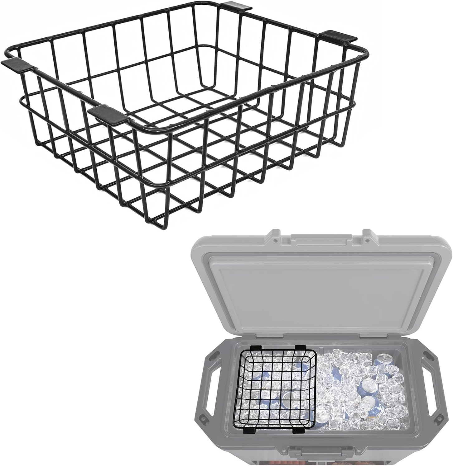 Cooler Basket,Cooler Basket for Ninja FrostVault 50qt Hard Cooler & 45qt/65qt Wheeled Coolers,Stainless Steel Storage Dry-Goods Baskets, Coolers Accessories - Keep Food Dry & Organized.
