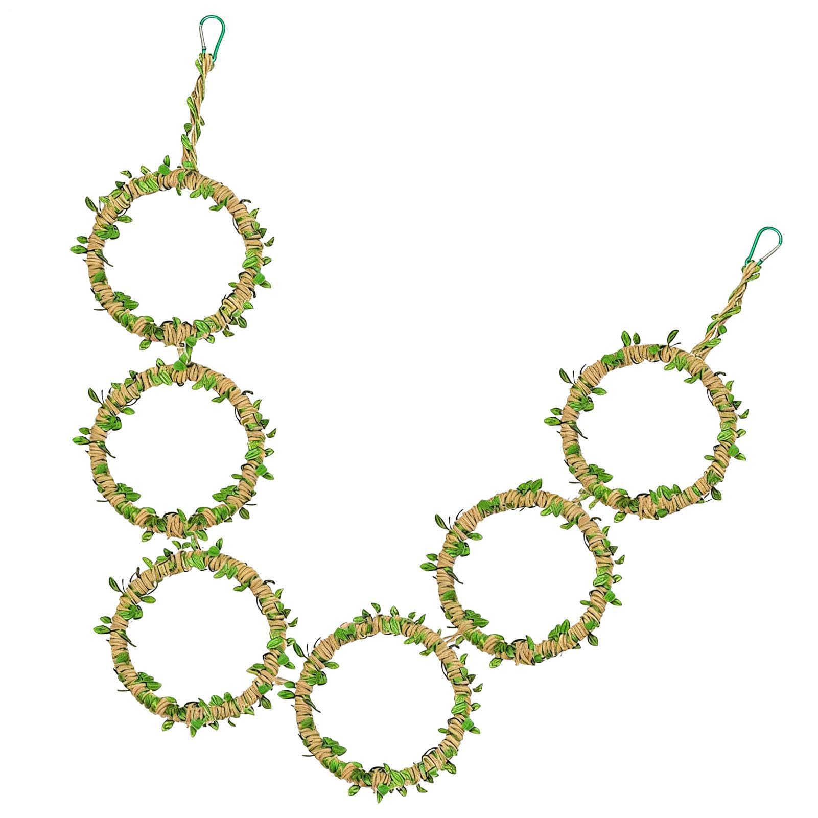 Snake Climbing Chain, Reptile Perch Rope, Realistic Enrichment Toys For Leopard Gecko Lizard Chameleon Cornsnake Iguana Parrot Frog Vivarium Climbing Gear Habitat Enrichment Shield Terrarium Base