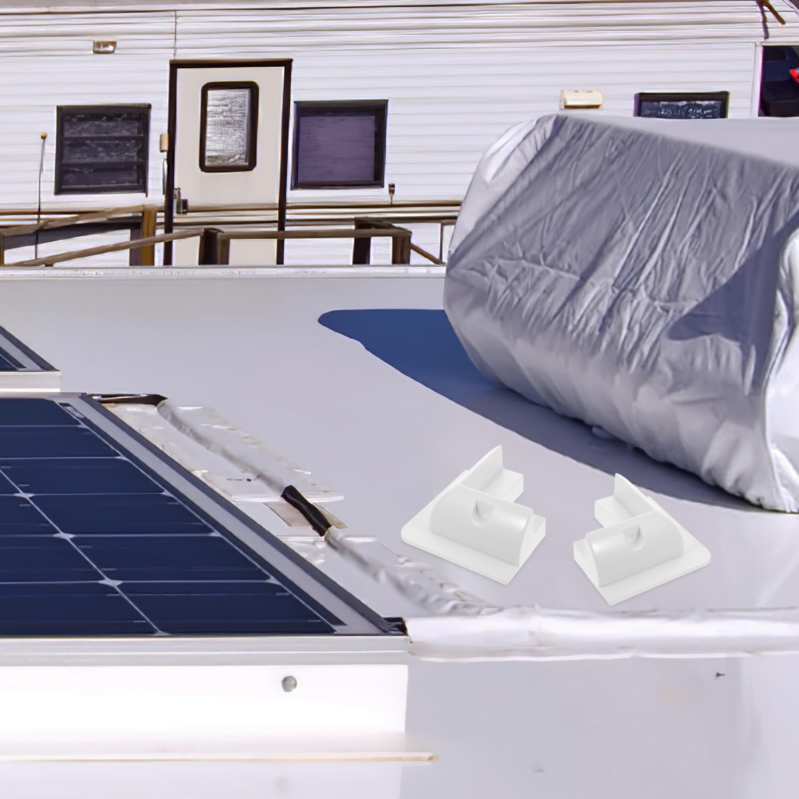 Supporto per Pannello Solare Montaggio senza Fori Abs Bianco
