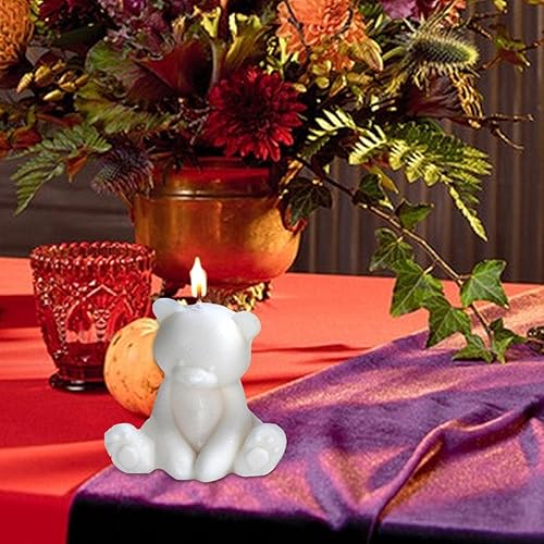 Miniatura 4 de Moldes de silicona de oso 3D, 13 piezas de moldes de vela de resina de animales lindos, moldes de fundición de resina epoxi de oso de dibujos