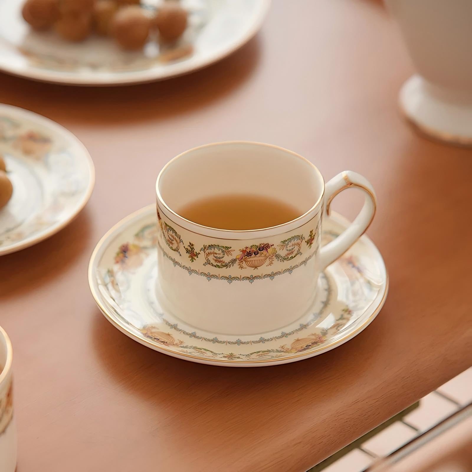 Amazon.com | Aynsley Banquet Fine Bone China Tea Cup & Saucer 6.8