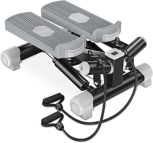 Steppers avanzados para ejercicio Escalera con capacidad de peso de 350 libras, equipo cardiovascular con bandas de resistencia, mini paso a paso