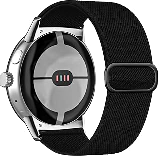 Polyjoy Stretch Nylon Band Compatible with Google Pixel Watch Band, Elastic Replacement Strap for Google Pixel Smart Watch Bands Accessories Men Women.