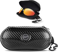 Vista 1 de BLUPOND Estuche de gafas de sol semi duro EVA Shell con gancho colgante de metal clip cinturón almacenamiento gafas de sol