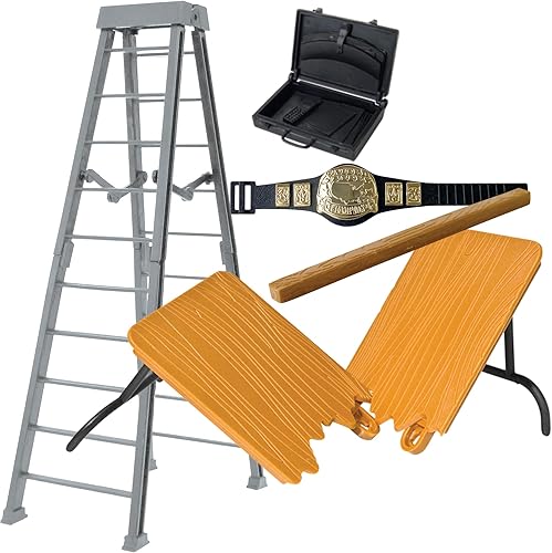 Grab The Cash & Belt - Juego de accesorios de 5 piezas para figuras de acción de lucha libre