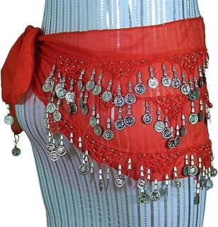 حزام رقص مصنوع من مزيج قطني أزرق للنساء