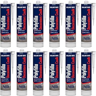 12 x Polycell Trade Decorators Caulk White Cartridge - 380ml