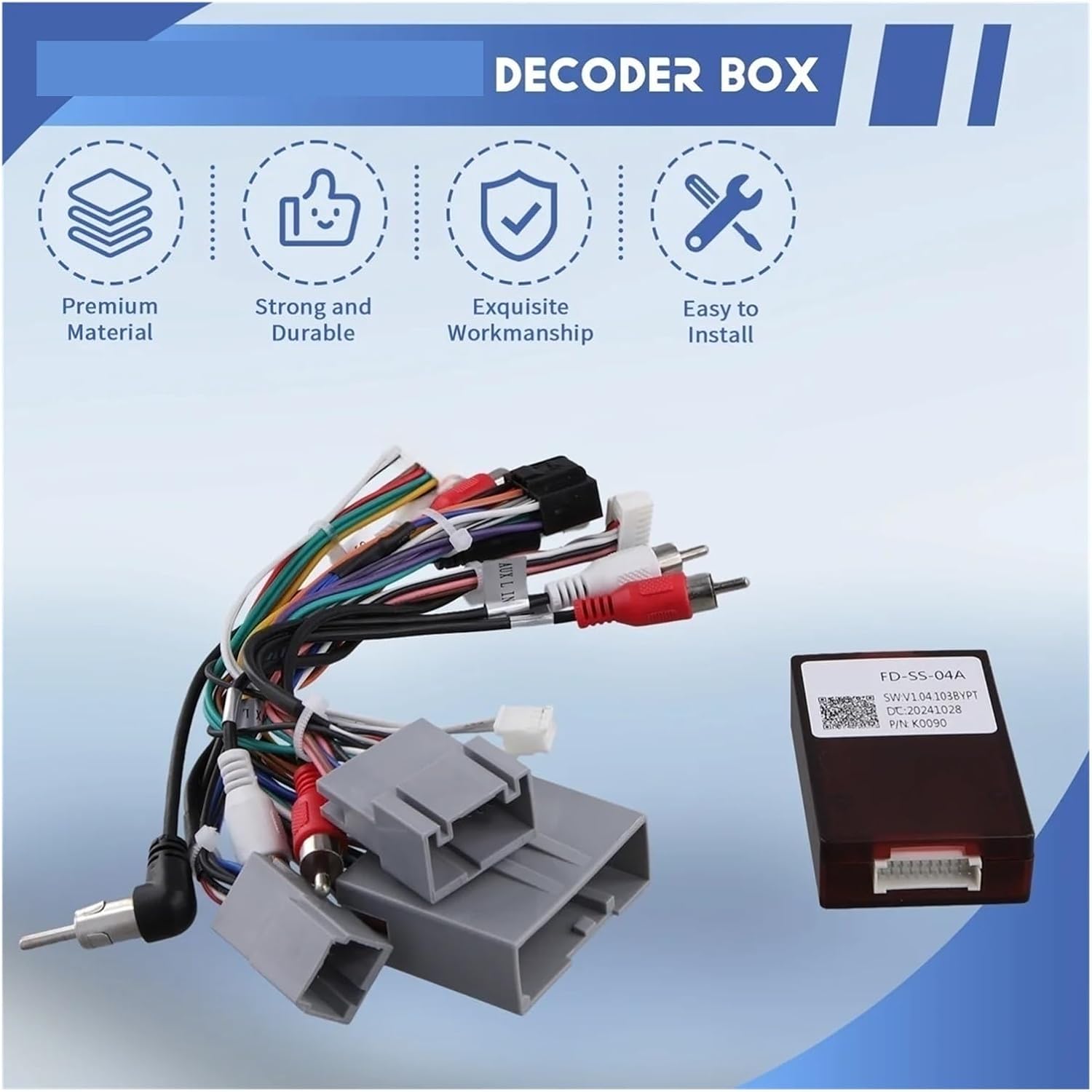 Compatible with Ford F150 Raptor 2009-2014 Efficient 16pin Wiring Harness Adapter Decoder Android Radio Power Cable2