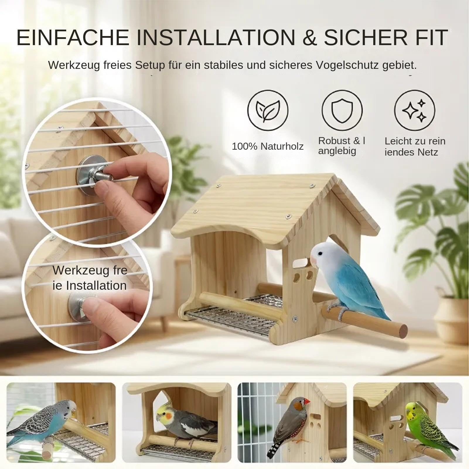 Maison À Oiseaux Nid De Reproduction En Bois Naturel