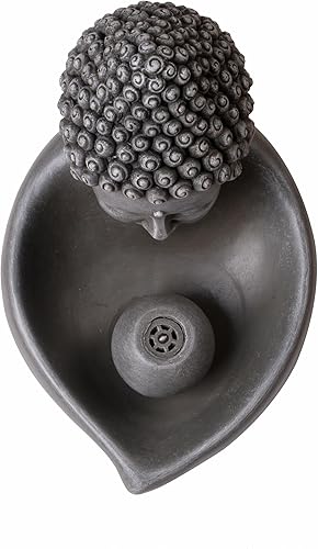 Miniatura 8 de Fuente interior cascada de mesa Buda Fuente Zen Mini cascada para espacios interiores Luz LED cálida para decoración tranquila del hogar (23082)