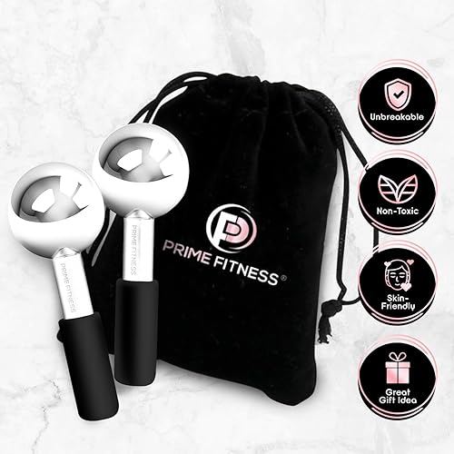 Miniatura 5 de Globos de hielo para tratamientos faciales rodillo de enfriamiento de acero irrompible varillas criogénicas para cara masajeador para rostro cuello