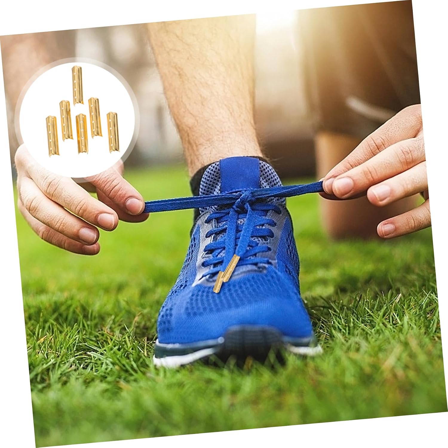 LIFKOME 100pcs Metal Shoelace Tips Sturdy Copper End Caps for Shoe Laces Universal Replacement Tips for DIY Design and Repair Suitable for Types of Shoes