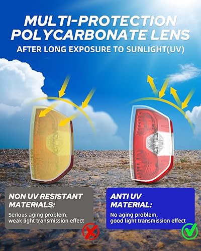 Miniatura 4 de AUTOONE Conjunto de luces traseras para Toyota Tundra, conjunto de lámpara trasera para camioneta Tundra 2014-2021, parte trasera del lado del