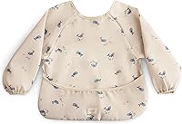 Vista 23 de Mushie - Babero de manga larga para bebé, resistente al agua, ajuste ajustable para edades de 6 a 24 meses