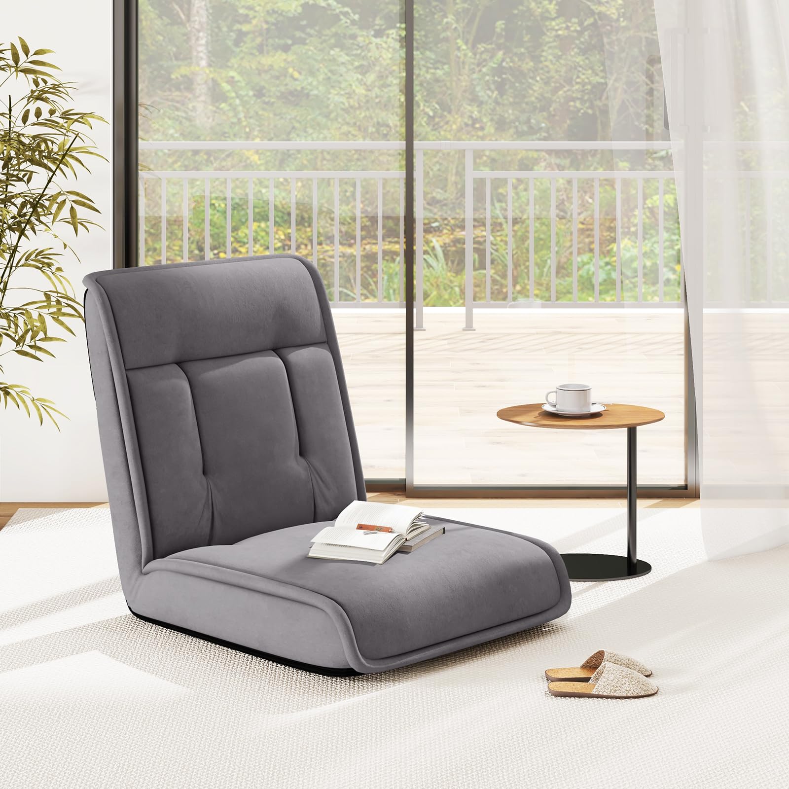 椅子 pokapoca Amazon.com: COSTWAY Folding Floor Chair, Convertible Lazy Sofa