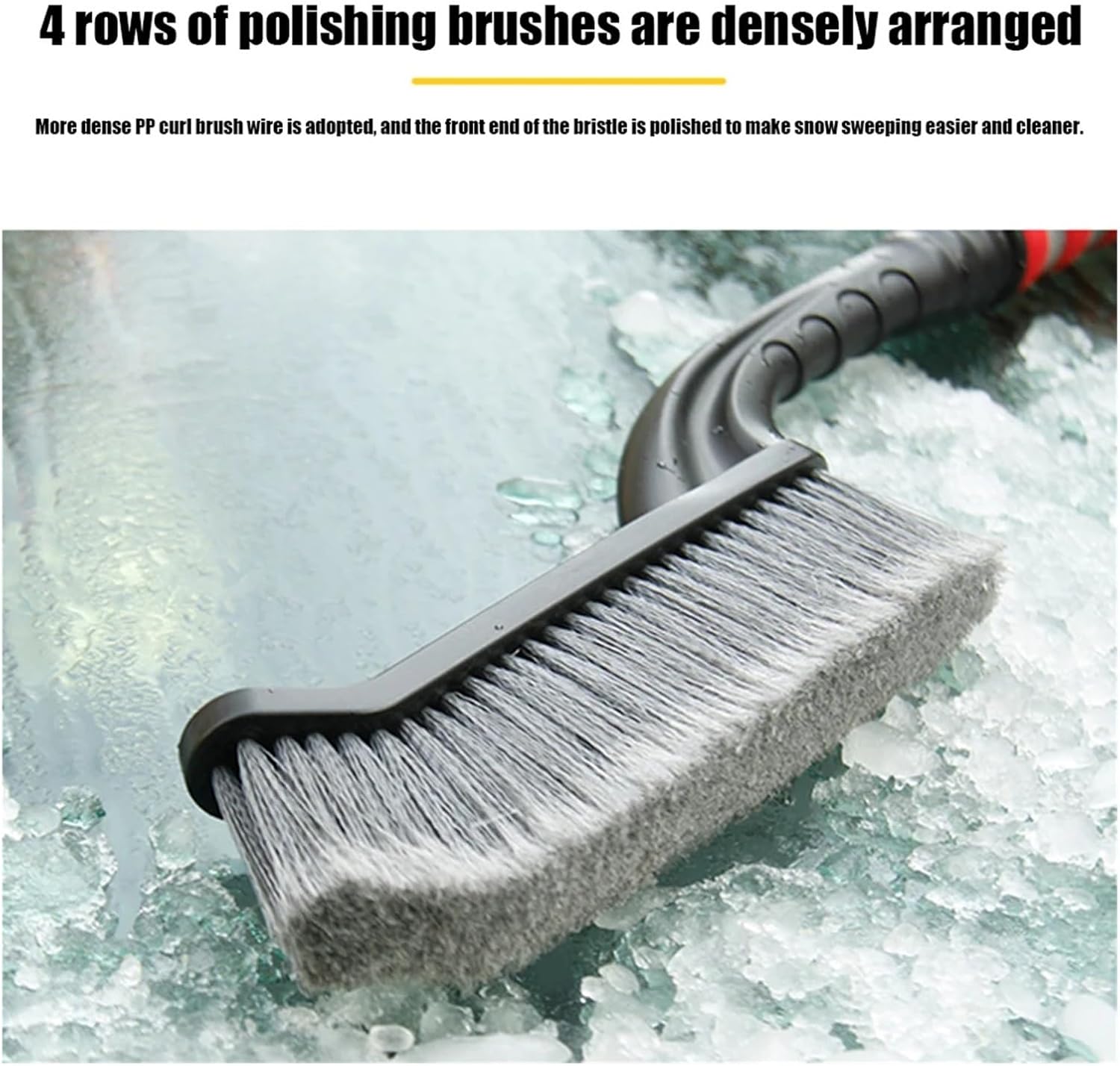 Ergonomic Winter Detachable Car Snow Shovel & Ice Scraper with Windshield Snow Brush for Easy Cleaning