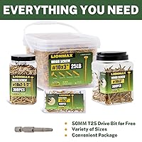 Vista 7 de LIONMAX Tornillos de cubierta de 4 pulgadas, tornillos para madera #10 x 4, 50 unidades, resistentes a la corrosión, revestimiento epoxi exterior