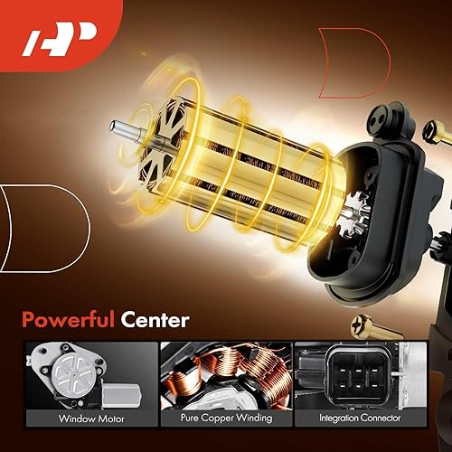 Miniatura 4 de A-Premium Elevalunas eléctrico con motor compatible con Legacy Outback 2010-2014 lado del conductor delantero sin función antipellizcos