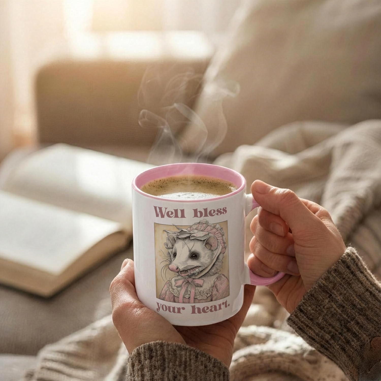 Bless Your Heart Ceramic Mug. Opossum Lover Gift, Country Possum Cute Novelty Coffee Mugs, Funny Gifts for Coworker, Friends, Boss, Retirement, Birthday, Christmas, Mother's Day, Graduation,Office
