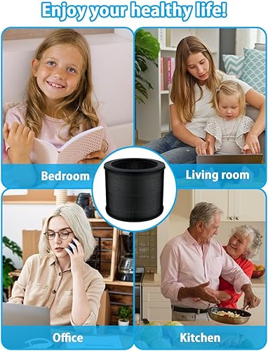 Miniatura 7 de BBT BAMBOOST Filtro de repuesto A230 tamaño O compatible con purificador de aire Winix A230 y A231, HEPA verdadero 3 en 1 y filtro de carbón