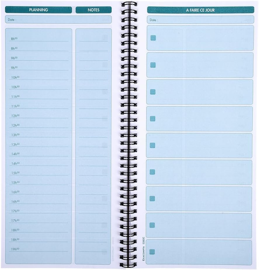 Exacompta, Ref. 5380E, Pack of 5 spiral notebooks "To do today" - Image 5