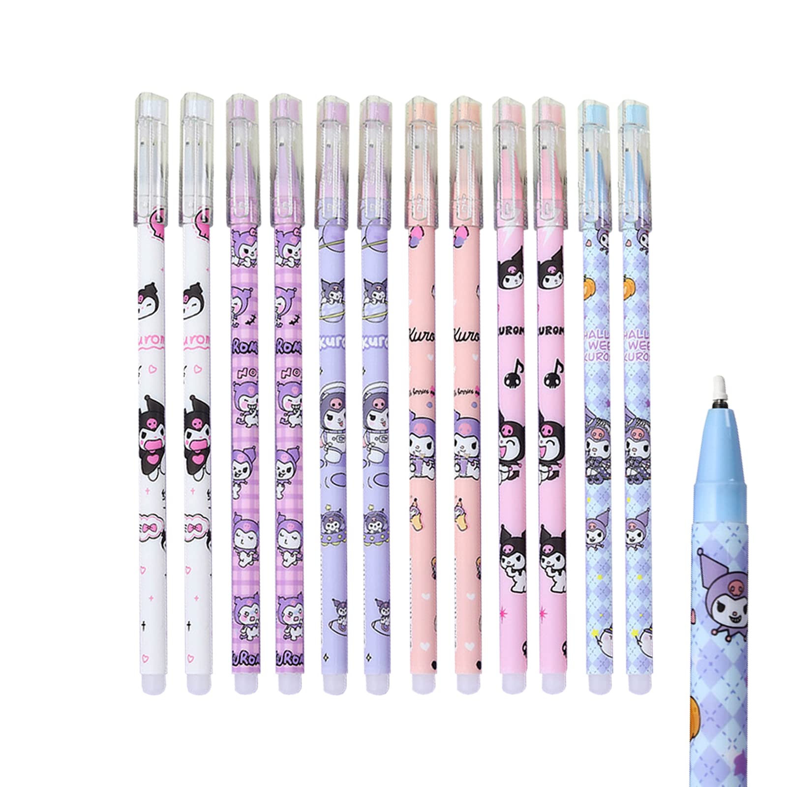 ATVOYO 12 Piezas My Melody Kuromi BolíGrafo Firma Kuromi De Dibujos Animados De Neutro BolíGrafo De Neutro Para NiñOs BolíGrafo De Neutro Para Estudiantes PapeleríA Para Uso De Oficina Y Escuela