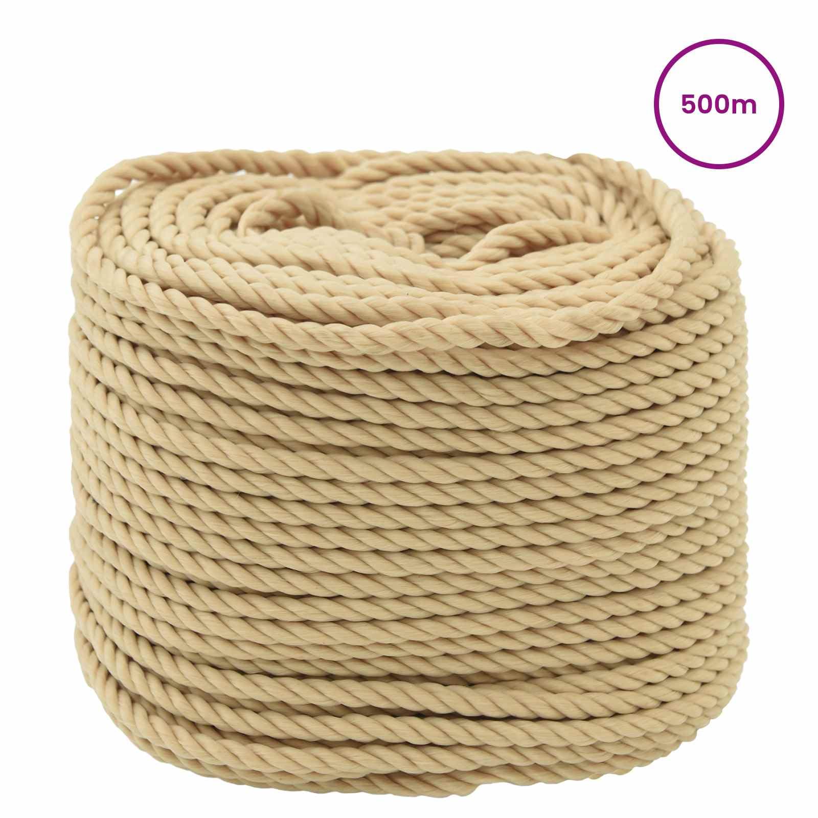 Polypropylen Bootsseil 500m 6mm Schwimmfähig Natur