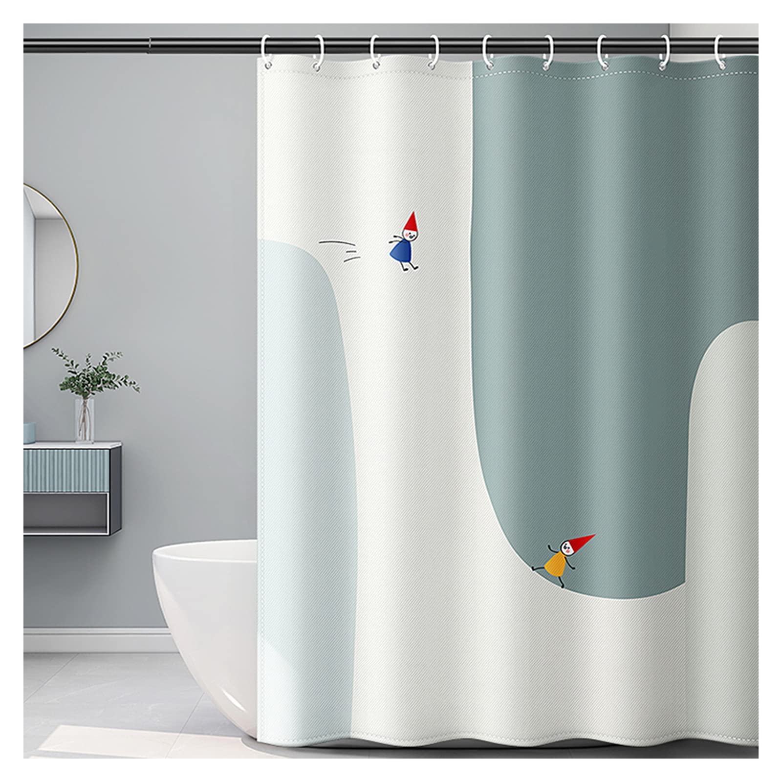Rideau de douche haut de gamme durable épaissi style moderne