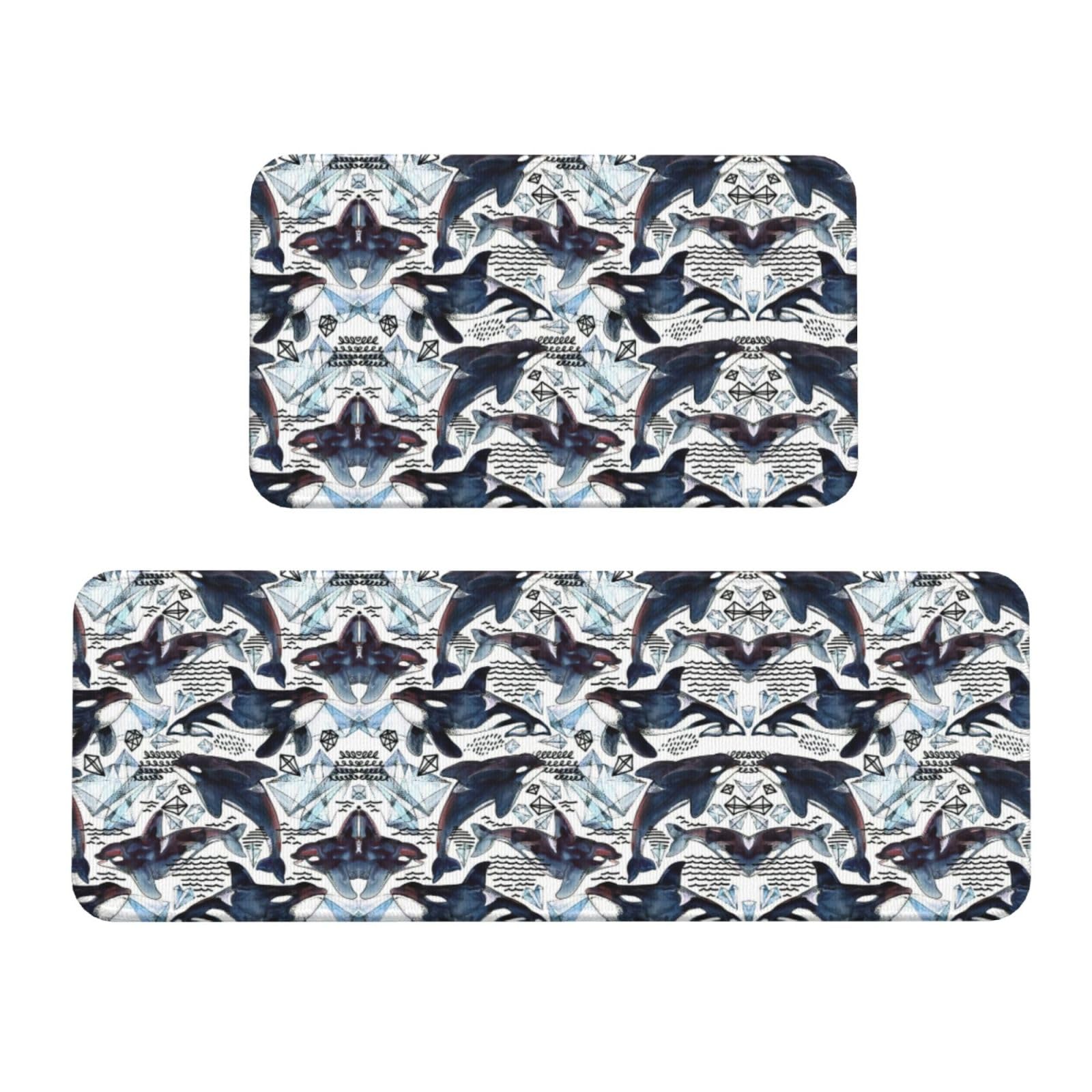 Tapis de cuisine lavable imperméable antidérapant lot de 2