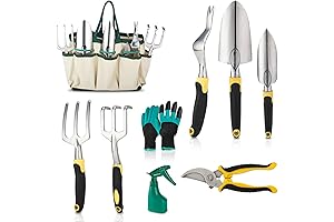 9 PCS Garden Tool Kit Comes with Bag & Gloves