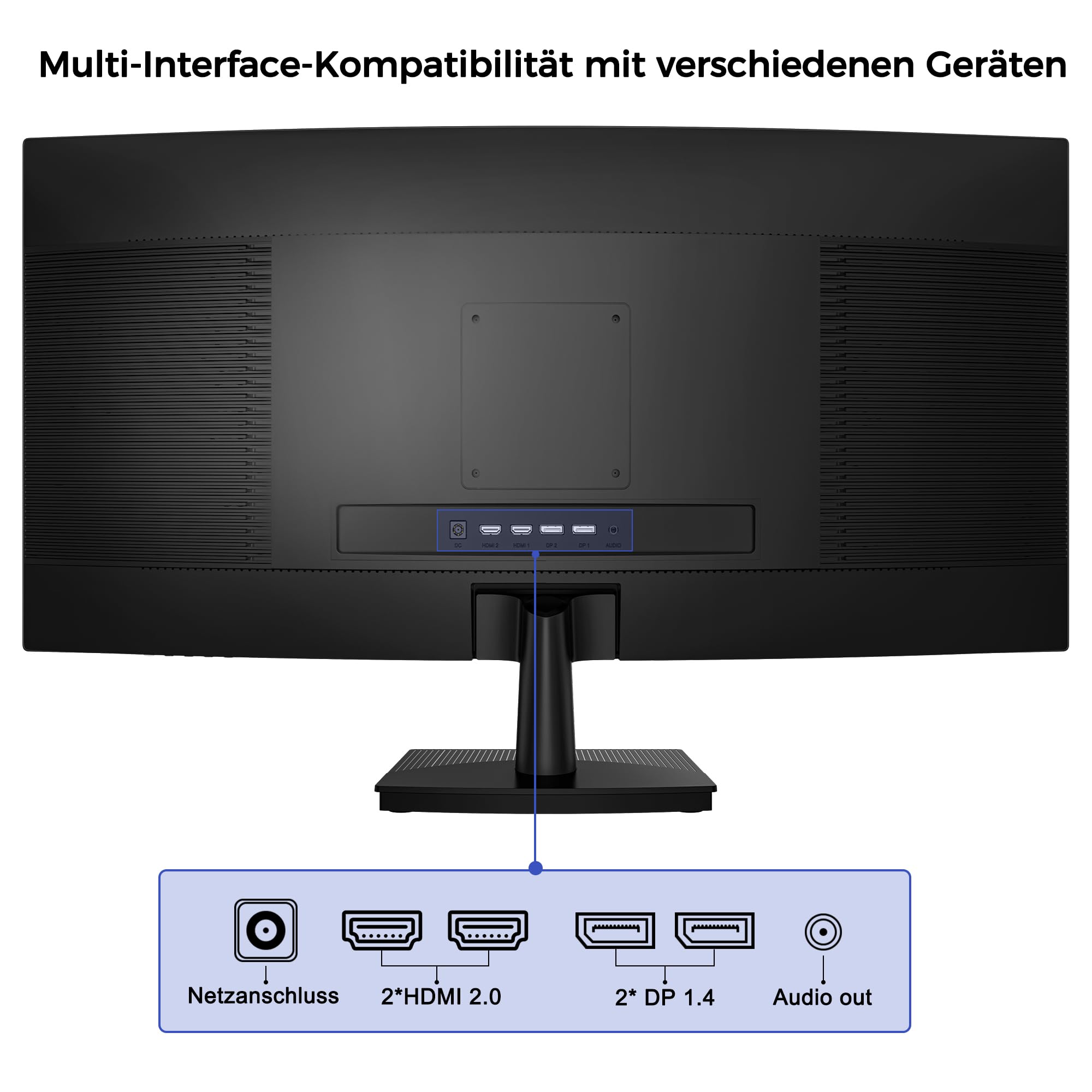 LC-Power LC-M34QC 34 Zoll Ultra WQHD Monitor Curvo para Juegos, Pantalla 3440x1440, 21:9, 1500R, 180Hz, 1ms MPRT, VA, HDR10, Adaptive Sync, Negro, 2xHDMI 2.0, 2xDP 1.4